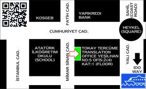 Tokay Tercüme Bürosu Adres Krokisi / Tokay Translation Office Address Map